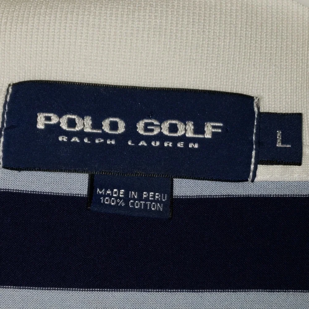 Ralph Lauren golf 100% cotton blue white orange